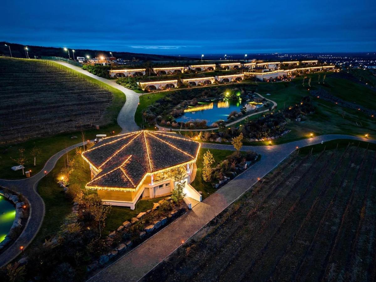 Casa Timis - Wellness & Spa Resort Chitorani Luaran gambar Aerial view of the resort at night